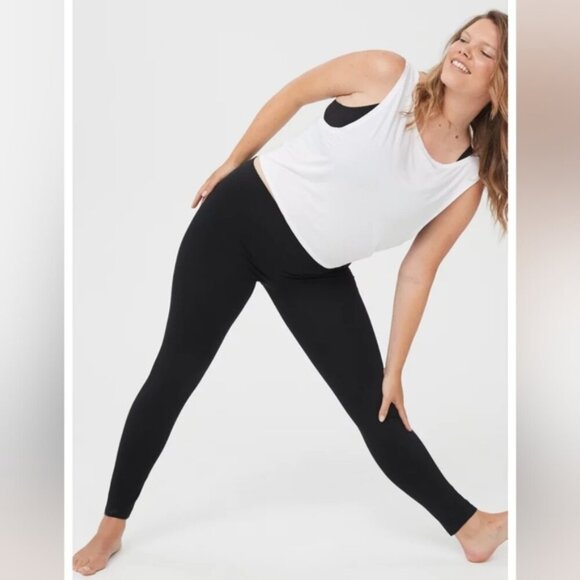 Aerie Offline OG Black Cotton Stretch Full Length Leggings S - Picture 1 of 8